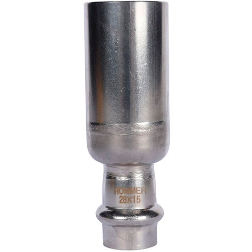 Пресс-муфта переходная Rommer ф28х15 ВПр-НПр нержавеющая сталь Пресс-муфта переходная Rommer ф28х15 ВПр-НПр нержавеющая сталь