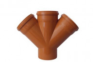 Крестовина Ø160×160×160×45° рыжая Пластфитинг