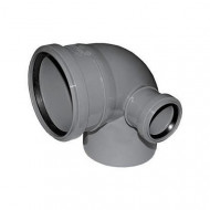 Отвод канализационный ф110х110х50 90° правый Политэк