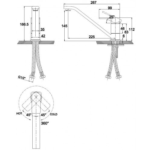 Смеситель для кухни Sonat 34033-3 Kaiser Bronze