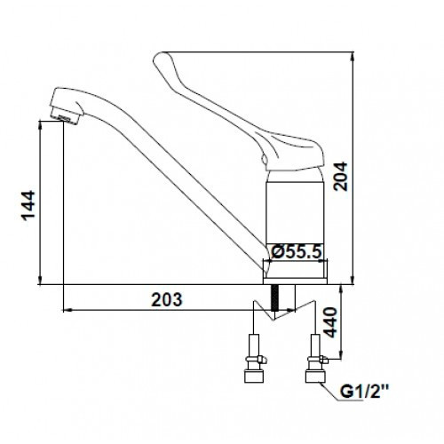 Смеситель для кухни City 21033 Kaiser Chrome