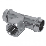 Пресс-тройник Rommer ф18х1/2" ВПр-ВР нержавеющая сталь