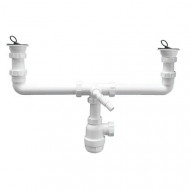 Сифон бутылочный для 2-х раковин 1 1/2"х40 с выпусками McAlpine MRSK5-A