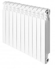 Радиатор алюминиевый секционный ISEO 350 11 секций, боковое подключение, белый Global