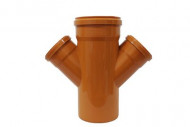 Крестовина Ø160×110×110×45° рыжая Пластфитинг 
