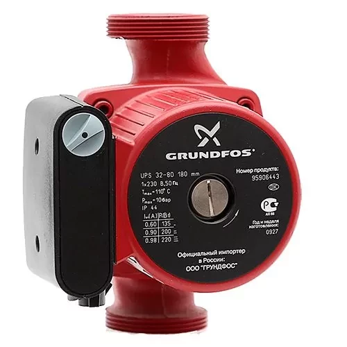 Циркуляционный насос Grundfos UPS 32-80 с гайками