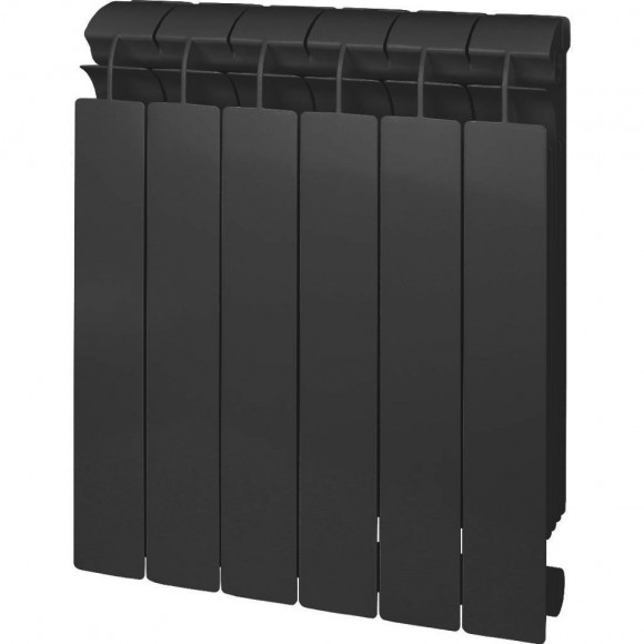 Радиатор биметаллический секционный Style Plus 500 14 секций, боковое подключение, чёрный Global