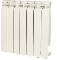 Радиатор алюминиевый секционный BRAVO 500 7 секций, боковое подключение, белый STOUT Радиатор алюминиевый секционный BRAVO 500 7 секций, боковое подключение, белый STOUT