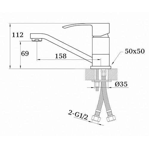 Смеситель для умывальника GZ 44013 Ganzer Смеситель для умывальника GZ 44013 Ganzer