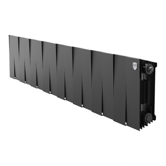 Радиатор биметаллический секционный Royal Thermo PianoForte Noir Sable 200 16 секций, боковое подключение