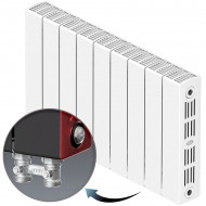 Радиатор биметаллический монолитный Rifar Supremo Ventil 350 9 секций, нижнее правое подключение