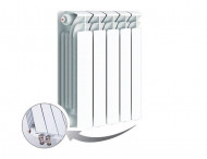 Радиатор биметаллический секционный Rifar Base Ventil 500 5 секций, нижнее правое подключение Радиатор биметаллический секционный Rifar Base Ventil 500 5 секций, нижнее правое подключение