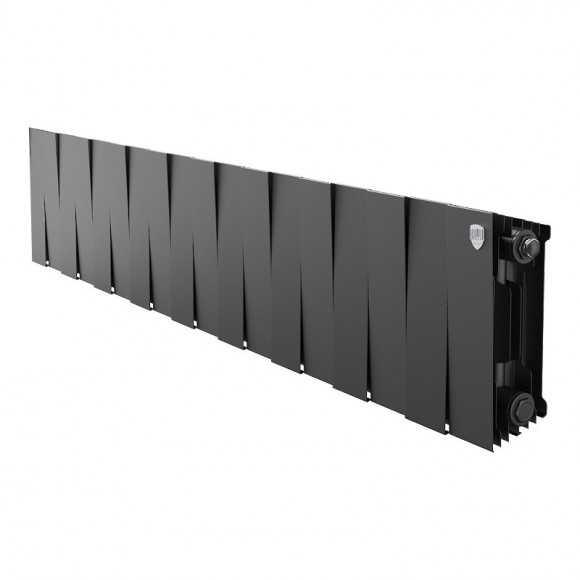 Радиатор биметаллический секционный Royal Thermo PianoForte Noir Sable 200 18 секций, боковое подключение