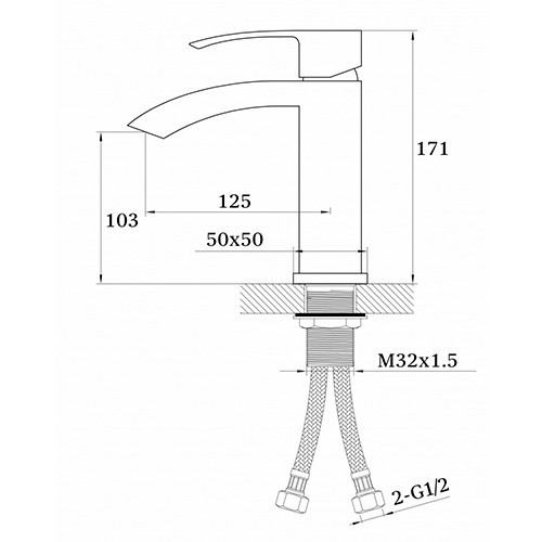 Смеситель для умывальника GZ 44011F Ganzer