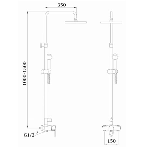Душевая система GZ 10060 Ganzer