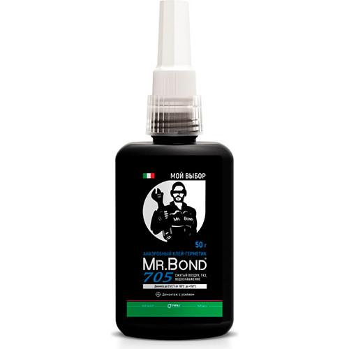 Клей-герметик анаэробный красный 50 гр. Mr. Bond Клей-герметик анаэробный красный 50 гр. Mr. Bond
