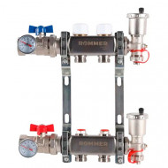 Коллектор с клапанами в сборе на 2 контура Rommer