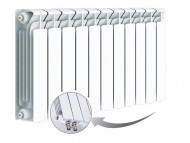 Радиатор биметаллический секционный Rifar Base Ventil 500 11 секций, нижнее правое подключение Радиатор биметаллический секционный Rifar Base Ventil 500 11 секций, нижнее правое подключение