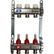 Коллектор из нержавеющей стали с расходомерами 3 вых. STOUT Коллектор из нержавеющей стали с расходомерами 3 вых. STOUT