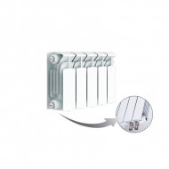 Радиатор биметаллический секционный Rifar Base Ventil 200 5 секций, нижнее левое подключение Радиатор биметаллический секционный Rifar Base Ventil 200 5 секций, нижнее левое подключение