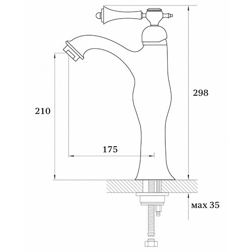 Смеситель на раковину GZ 77013D Ganzer Смеситель на раковину GZ 77013D Ganzer