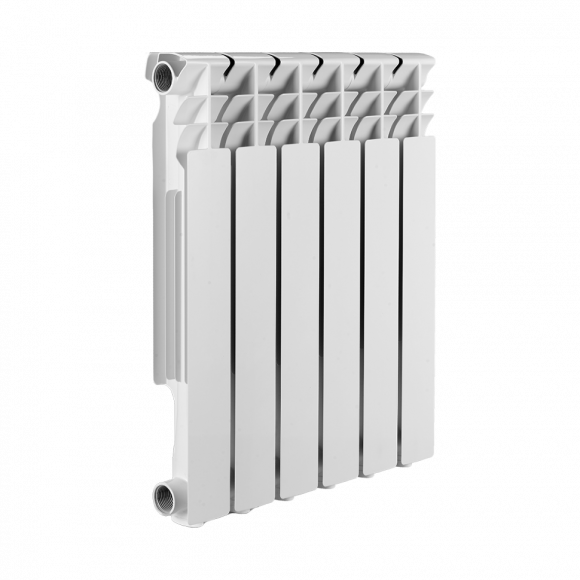 Радиатор алюминиевый секционный SMART Install Easy One 500 12 секций, боковое подключение Ral 9016