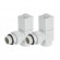 Набор дизайн-вентилей Royal Thermo CUBE, угловой (белый) 1/2" Набор дизайн-вентилей Royal Thermo CUBE, угловой (белый) 1/2"