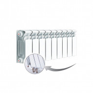 Радиатор биметаллический секционный Rifar Base Ventil 200 9 секций, нижнее правое подключение Радиатор биметаллический секционный Rifar Base Ventil 200 9 секций, нижнее правое подключение