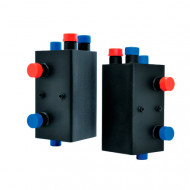 Коллектор с гидроразделителем на 2 контура до 28 кВт Rommer