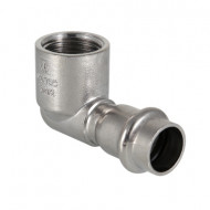 Угольник Valtec Inox с внутренней резьбой из нержавеющей стали 90° 18 мм х 3/4"