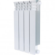 Радиатор биметаллический секционный Space Ventil 500 4 секции, нижнее правое подключение Ral 9016 STOUT Радиатор биметаллический секционный Space Ventil 500 4 секции, нижнее правое подключение Ral 9016 STOUT