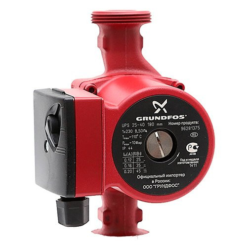 Циркуляционный насос Grundfos UPS 25-40 с гайками