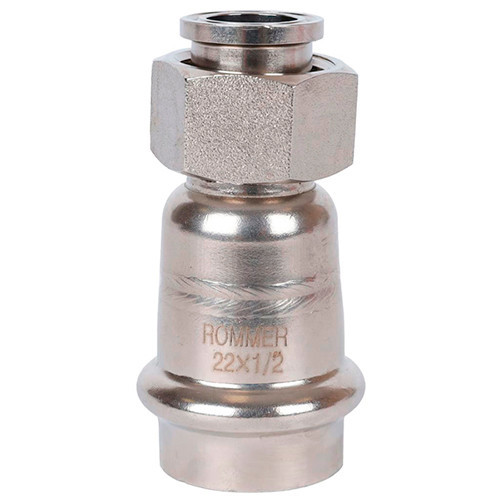 Пресс-соединитель НГ Rommer ф22х1/2" ВПр-ВР нержавеющая сталь Пресс-соединитель НГ Rommer ф22х1/2" ВПр-ВР нержавеющая сталь