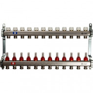 Коллектор из нержавеющей стали с расходомерами 13 вых. STOUT Коллектор из нержавеющей стали с расходомерами 13 вых. STOUT