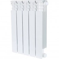 Радиатор биметаллический секционный Space Ventil 500 5 секций, нижнее правое подключение Ral 9016 STOUT Радиатор биметаллический секционный Space Ventil 500 5 секций, нижнее правое подключение Ral 9016 STOUT