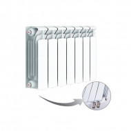 Радиатор биметаллический секционный Rifar Base Ventil 350 7 секций, нижнее левое подключение Радиатор биметаллический секционный Rifar Base Ventil 350 7 секций, нижнее левое подключение