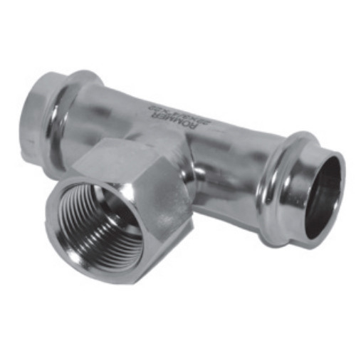 Пресс-тройник Rommer ф42х1/2" ВПр-ВР нержавеющая сталь