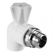 Вентиль PPR для радиатора угловой ф20х1/2" Valfex
