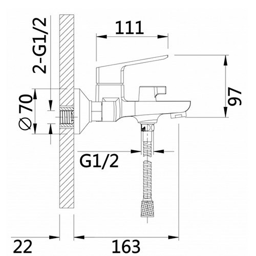 Смеситель для ванны H30035 Hansen Смеситель для ванны H30035 Hansen