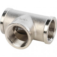 Тройник никелированный Stout 3/4" ВР-ВР-ВР