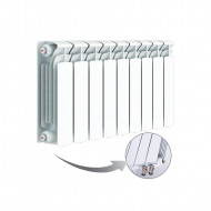 Радиатор биметаллический секционный Rifar Base Ventil 350 9 секций, нижнее левое подключение Радиатор биметаллический секционный Rifar Base Ventil 350 9 секций, нижнее левое подключение