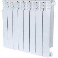 Радиатор биметаллический секционный Space Ventil 500 8 секций, нижнее правое подключение Ral 9016 STOUT