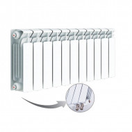 Радиатор биметаллический секционный Rifar Base Ventil 350 11 секций, нижнее левое подключение Радиатор биметаллический секционный Rifar Base Ventil 350 11 секций, нижнее левое подключение