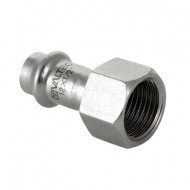 Соединитель прямой с переходом на внутреннюю резьбу Valtec Inox 15 мм х 1/2"