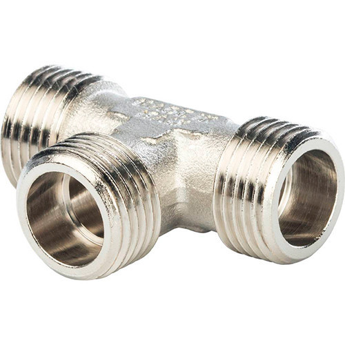 Тройник никелированный Stout 1" НР-НР-НР