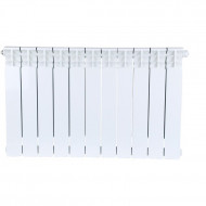 Радиатор биметаллический секционный Space Ventil 500 11 секций, нижнее правое подключение Ral 9016 STOUT