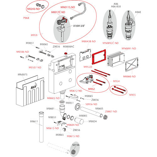 Инсталляция для подвесного унитаза Basicmodul AlcaPLAST  AM112