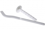 Кронштейн "DUETTO" штырьевой плоский 9х220, белый ТВЕК 6.7