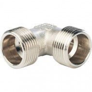 Угольник никелированный Stout 1/2" НР-НР