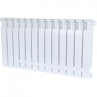 Радиатор биметаллический секционный Space Ventil 500 13 секций, нижнее правое подключение Ral 9016 STOUT